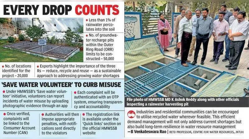 TOI clipping: Every drop counts, Save Water Volunteer initiative to curb misuse